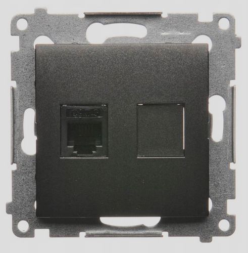 Simon54 Gniazdo telefoniczne pojedyncze RJ12 DT1.01/48 antracyt na Arena.pl