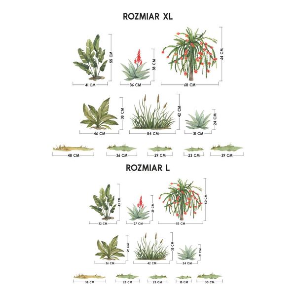 Naklejki Zestaw Rośliny DK426 L zdjęcie 4