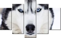 70 100CM OBRAZ 5 ELEM HUSKY DRUK PŁÓTNO