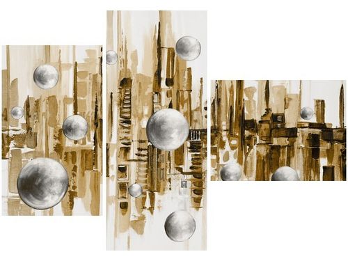 100CM 80 OBRAZ 3 ELEM MIASTO ZE SNU SEPII ŚCIENNY na Arena.pl