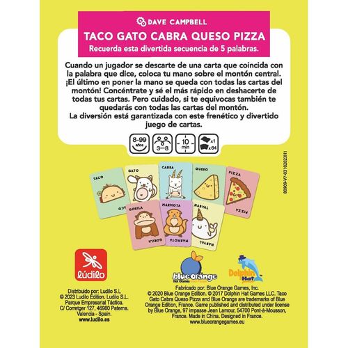 Zabawa Edukacyjna Lúdilo Taco, Gato, Cabra, Queso, Pizza na Arena.pl