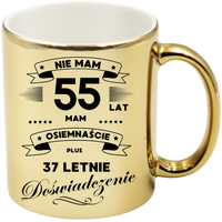 KUBEK ZŁOTY PREMIUM PREZENT NA 55 URODZINY ORYGINALNY UPOMINEK