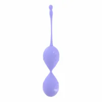 vibe therapy fascinate purple - podwojne kulki treningowe silikonowe