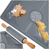 STOLNICA SILIKONOWA DUŻA MATA XXXL + WAŁEK DO CIASTA SILIKONOWY