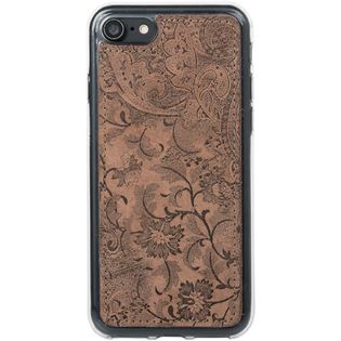 Etui do Apple iPhone XR Back case - Ornament Brązowy - Surazo® ze Skóry Naturalnej