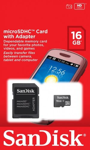 SanDisk microSDHC 16GB + adapter SD na Arena.pl