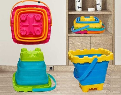 wiaderko do piaskownicy składane Square - zielone na Arena.pl