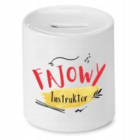 Dla Instruktora Skarbonka Fajowy Instruktor Z Nadrukiem Ze Zdjęciem