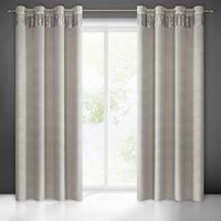 Zasłona gotowa na przelotkach JASPER 140x250 Eurofirany srebrna