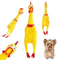 Kurczak gumowy piszcząca mała uniwersalna zabawka dla psa kota pupila 16 cm