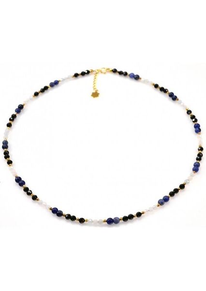 Naszyjnik Sodalit Spinel 925 zdjęcie 1