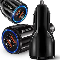 Ładowarka samochodowa do gniazd zapalniczki 2xUSB QuickCharge 3.0 Verk Group