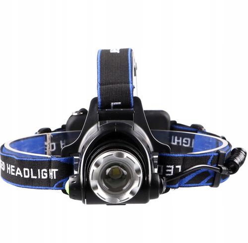 LATARKA CZOŁOWA CZOŁÓWKA LAMPKA 1 LED FUKCJA ZOOM Z ŁADOWARKAMI REGULOWANA na Arena.pl