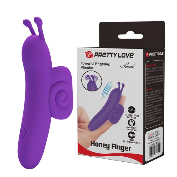 Pretty Love - Snail Honey Finger, 10 Vibration Functions Memory Function zdjęcie 1