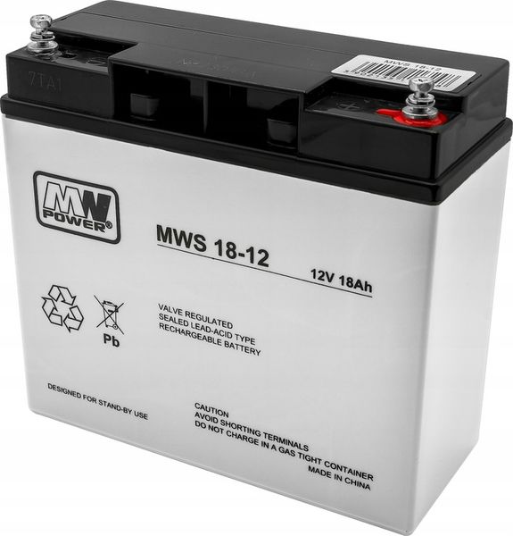 AKUMULATOR BEZOBSŁUGOWY MWS CENTRALA UPS 12V 18Ah zdjęcie 4