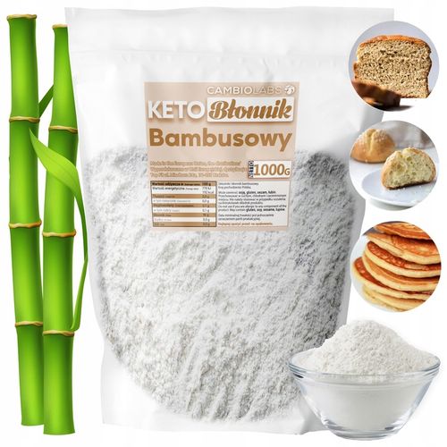 BŁONNIK BAMBUSOWY KETO 1kg +100g mąka bambusowa bez cukru węglowodanów na Arena.pl