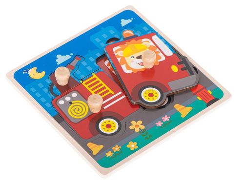 Puzzle drewniane układanka straż pożarna na Arena.pl