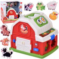 Interaktywny domek edukacyjny farma klocki odgłosy zwierząt sorter ZA5956
