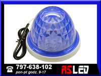 Lampa LED 12 SMD kogut niebieska 12v 24v migająca przemysłowa brama