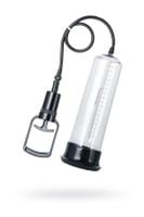 a toys, penis pump, pvc, transparent, 27.5 cm, 3 cock rings included