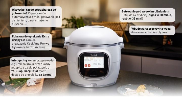 Multicooker TEFAL COOK4ME CY943 TochPro z wbudowaną wagą + Misa zdjęcie 14