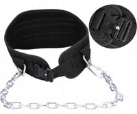 PAS OBCIĄŻENIOWY Z KLAMERKĄ I ŁAŃCUCHEM KULTURYSTYCZNY - DIP BELT