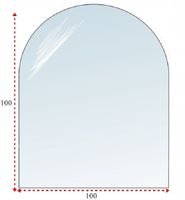 Szyba Hartowana Pod Kominek Piecyk 100x100 cm