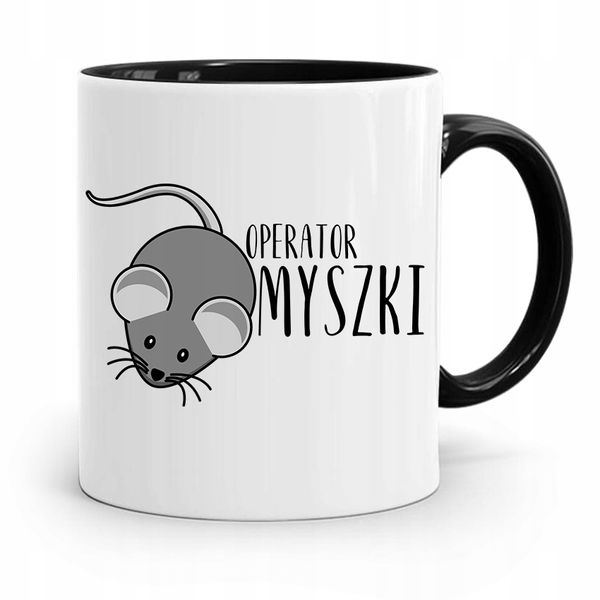 Kubek Czarny Informatyka Programisty Operator Z Nadrukiem Ze Zdjęciem zdjęcie 1