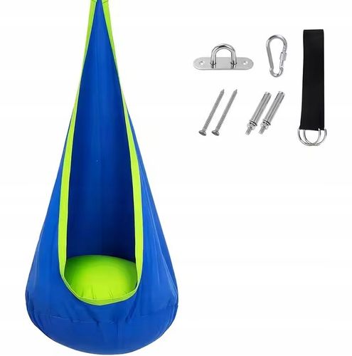 KOKON HUŚTAWKA FOTEL WISZĄCY DLA DZIECI + MOCOWANIE DO POKOJU OGRODU 100KG na Arena.pl