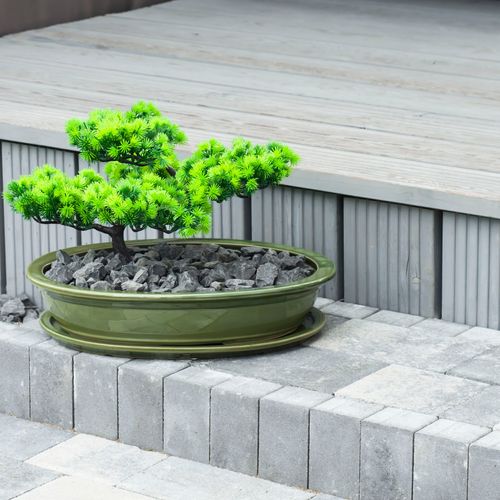 Doniczka ceramiczna bonsai Zielony 32 cm na Arena.pl
