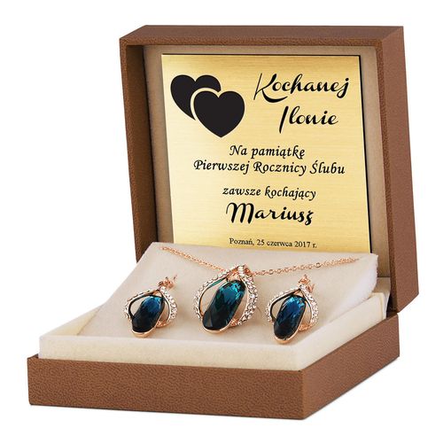 KOMPLET SWAROVSKI ELEMENTS Z GRAWEREM GRATIS  VA70 na Arena.pl