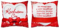 poduszka dwustronna  - kocham cię  | s88