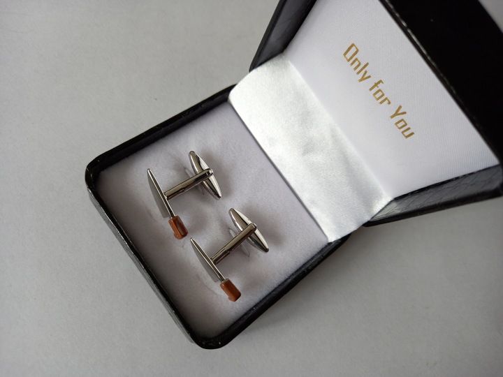 Spinki do mankietów wzór NOŻE zdjęcie 16