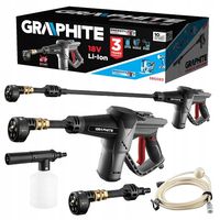 GRAPHITE MYJKA CIŚNIENIOWA AKUMULATOROWA 18V 24 bar DYSZA LANCA PIANOWNICA