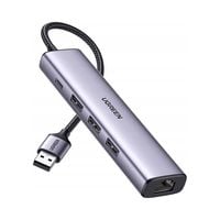 UGREEN ADAPTER HUB ROZDZIELACZ USB DO 3X USB-A 3.0 RJ45 LAN 5 GBPS USB-C 2A