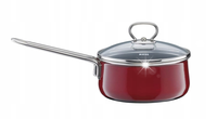 RIESS Rondel z pokrywą 1,0l 16cm Rosso Riess EMALIA KWARCOWA AUSTRIA