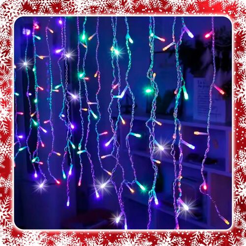 SOPLE 500 LED LAMPKI MULTIKOLOR + FLASH 23m GIRLANDA Świąteczna Kurtyna na Arena.pl