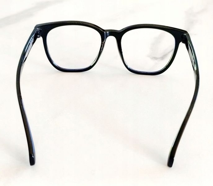 CZARNE OKULARY ZERÓWKI DUŻE OPRAWKI RETRO Z FILTREM BLUE LIGHT zdjęcie 9