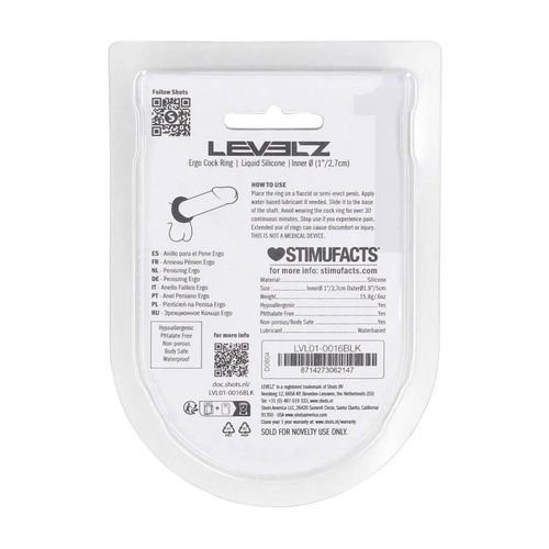 Ergo Liquid Silicone Cockring - Black na Arena.pl