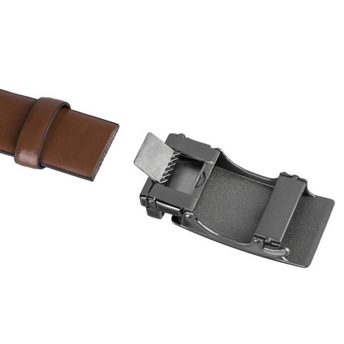 brązowy pasek męski z automatyczną klamrą wykonany na Arena.pl