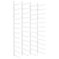 Uchwyty ścienne na 36 butelek wina, 2 szt., białe, żelazne