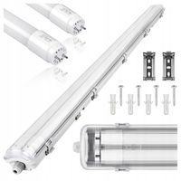 Oprawa Hermetyczna lampa LED 120cm + 2x świetlówki LED natynkowa do