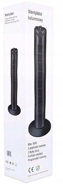 Wentylator kolumnowy podłogowy stojący wiatrak cichy oscylacja timer zdjęcie 4