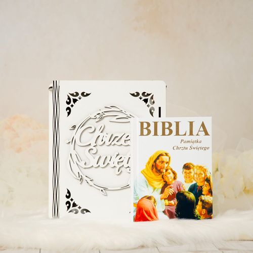 Biblia w pudełku z grawerem Pamiątka Chrztu Świętego OBC-6 na Arena.pl