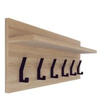 WIESZAK loft Alaska DĄB SONOMA z półką wiszący do przedpokoju