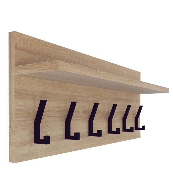 WIESZAK loft Alaska DĄB SONOMA z półką wiszący do przedpokoju zdjęcie 1