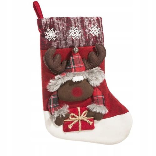 SKARPETA DUŻA DEKORACYJNA OZDOBA ŚWIĄTECZNA NA KOMINEK PREZENTY BUT na Arena.pl