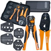 ZESTAW ZACISKARKA DO KONEKTORÓW 5 MATRYC 10-35MM + ŚCIĄGACZ IZOLACJI 0,2-6