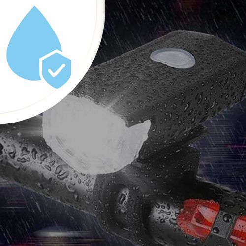 Zestaw Oświetlenia Rowerowego LED z Akumulatorem - Lampka Przednia i Tylna na Arena.pl