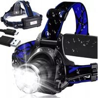latarka czołowa led t6 zoom 2 akumulatorki